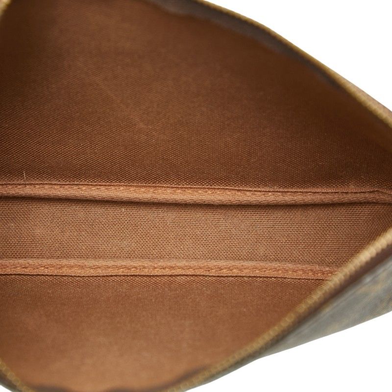 Louis Vuitton Monogram Pochette Brown Leather — view 9