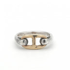 Hermes Chaine D'ancre Ring 750 925 Sterling Silver Gold — view 2