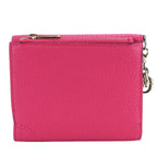Dior Christian Trifold Wallet Compact Leather Pink Navy with Charm — view 2