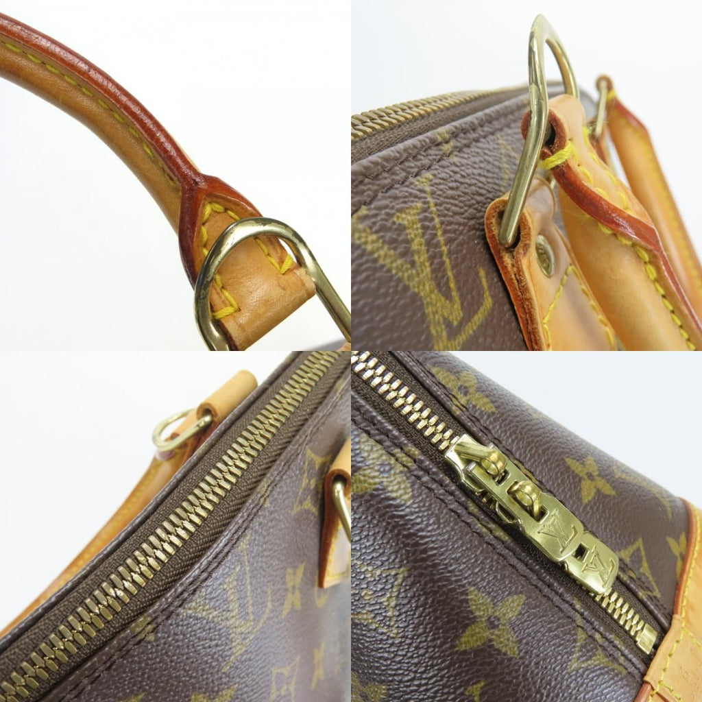 Louis Vuitton Handbag Alma Monogram Leather Brown Classic — view 7