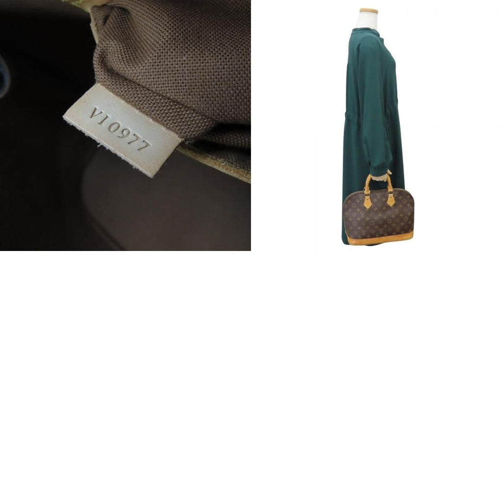 Louis Vuitton Handbag Alma Monogram Leather Brown Classic — view 9