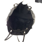 Prada Tessuto Black Silver Nylon Leather Tote — view 8