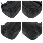 Prada Logo Black Silver Calf Shoulder Bag Tote — view 3