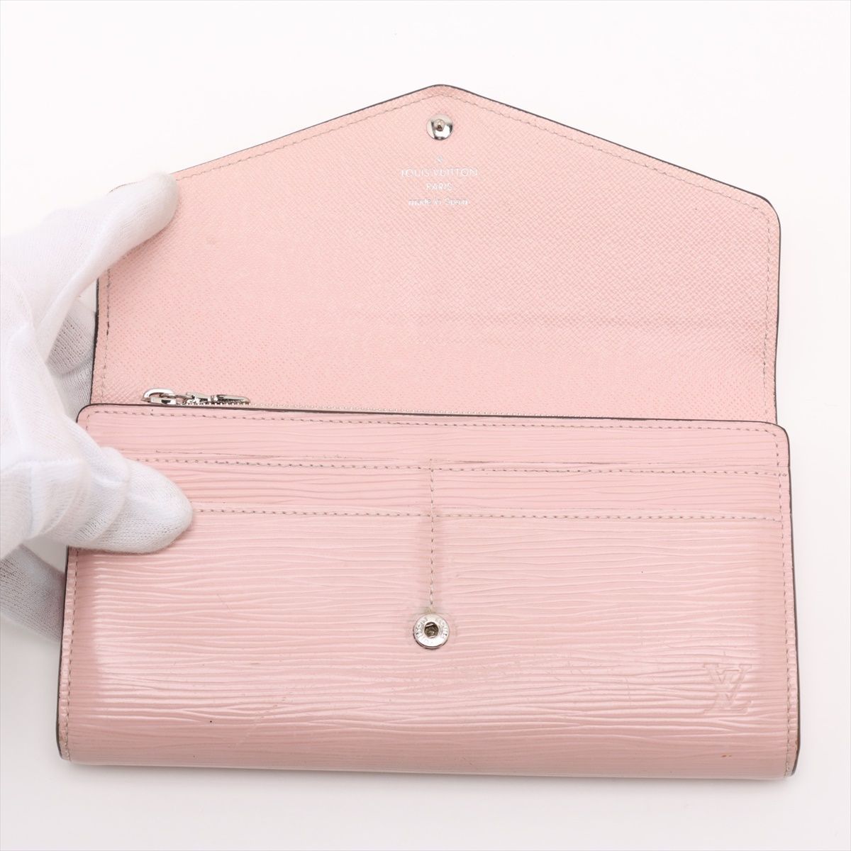 Louis Vuitton Epi Portefeuille Sarah Wallet Pink — view 8