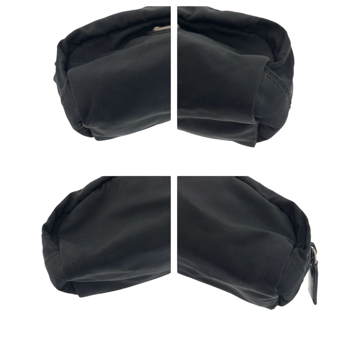 Prada Tessuto Black Silver Nylon Pouch — view 3