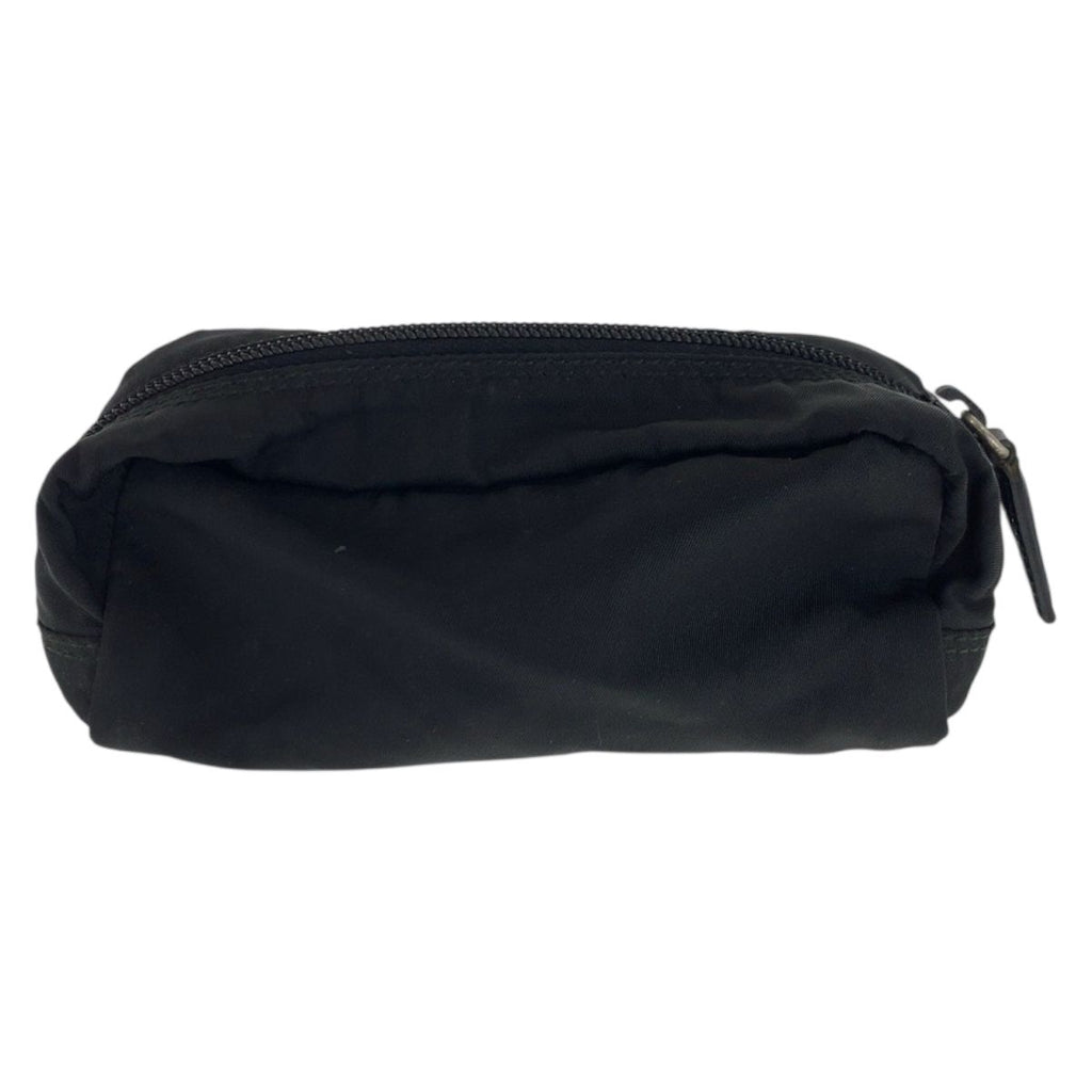 Prada Tessuto Black Silver Nylon Pouch — view 2