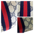 Gucci Vintage Sherry Line Gray GG Supreme Canvas 41 02 017 Clutch Second — view 6