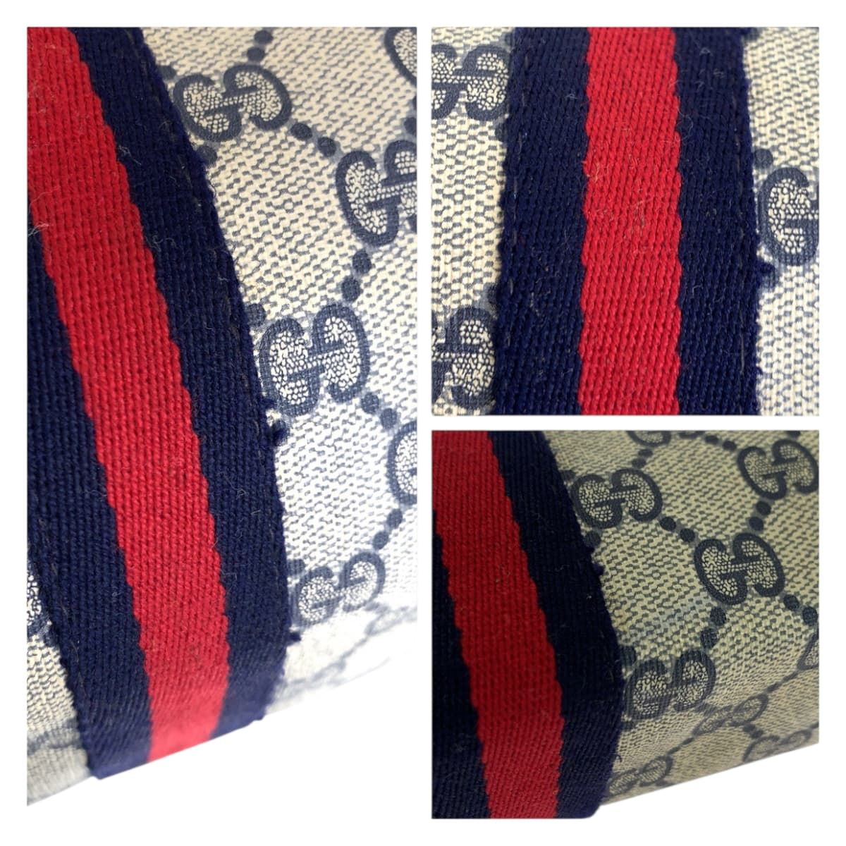 Gucci Vintage Sherry Line Gray GG Supreme Canvas 41 02 017 Clutch Second — view 6