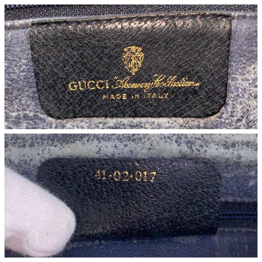 Gucci Vintage Sherry Line Gray GG Supreme Canvas 41 02 017 Clutch Second — view 3