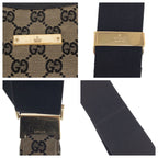 Gucci Beige Black Gold GG Canvas Leather 019 Shoulder Bag — view 5