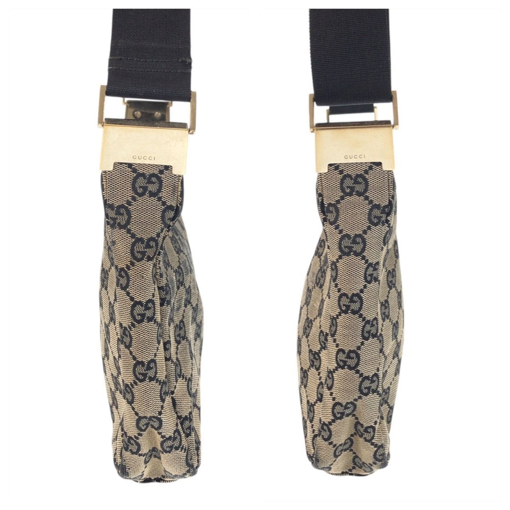 Gucci Beige Black Gold GG Canvas Leather 019 Shoulder Bag — view 8