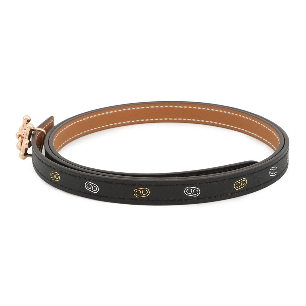 Hermes Belt Gallopin Surmer Black Gold Pink 90 — view 2