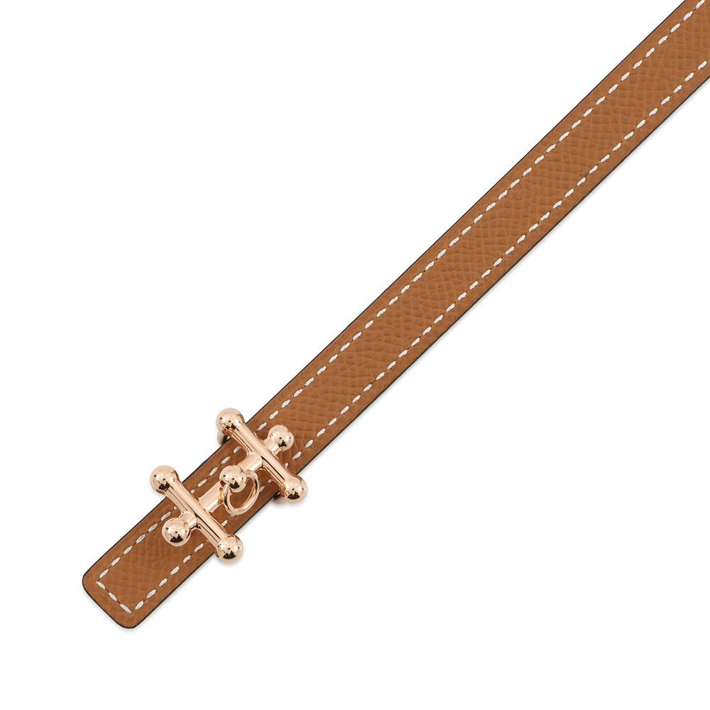 Hermes Belt Gallopin Surmer Black Gold Pink 90 — view 5