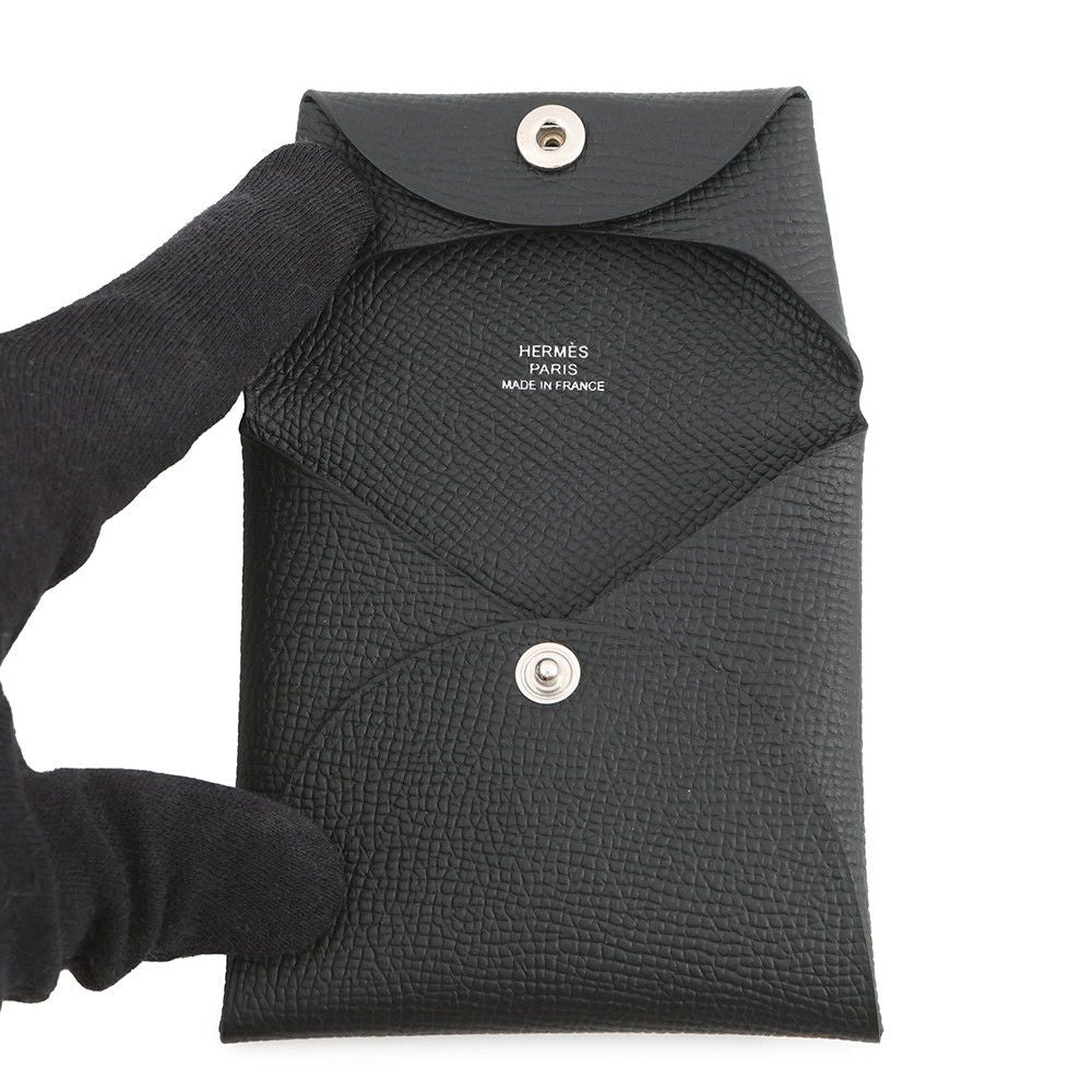 Hermes Coin Case Bastia Black Epsom Wallet — view 4