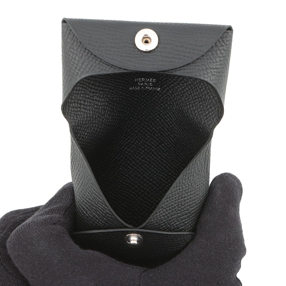Hermes Coin Case Bastia Black Epsom Wallet — view 5