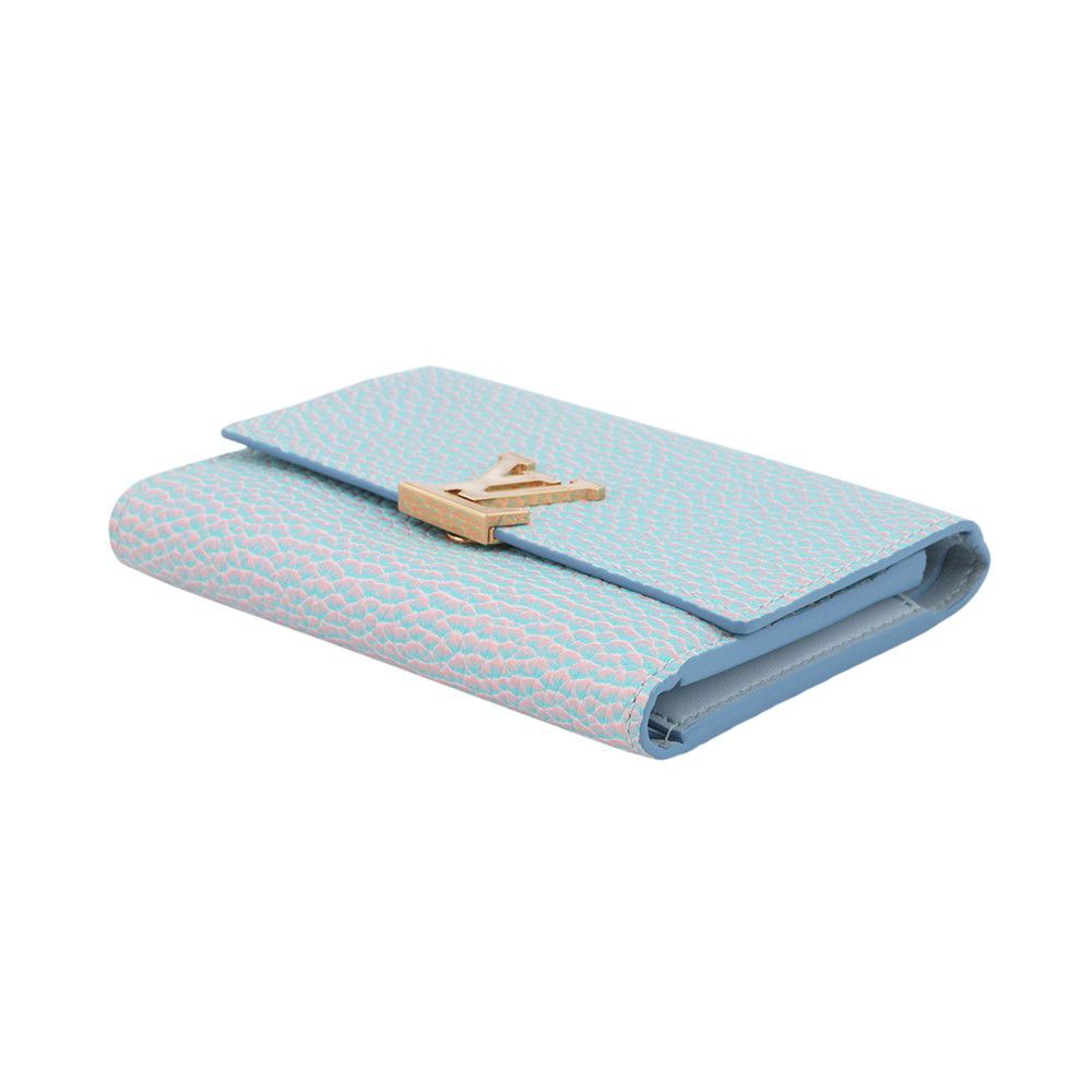 Louis Vuitton Trifold Wallet Taurillon Leather Portefeuille Capucines Compact Lilac — view 2