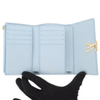 Louis Vuitton Trifold Wallet Taurillon Leather Portefeuille Capucines Compact Lilac — view 4