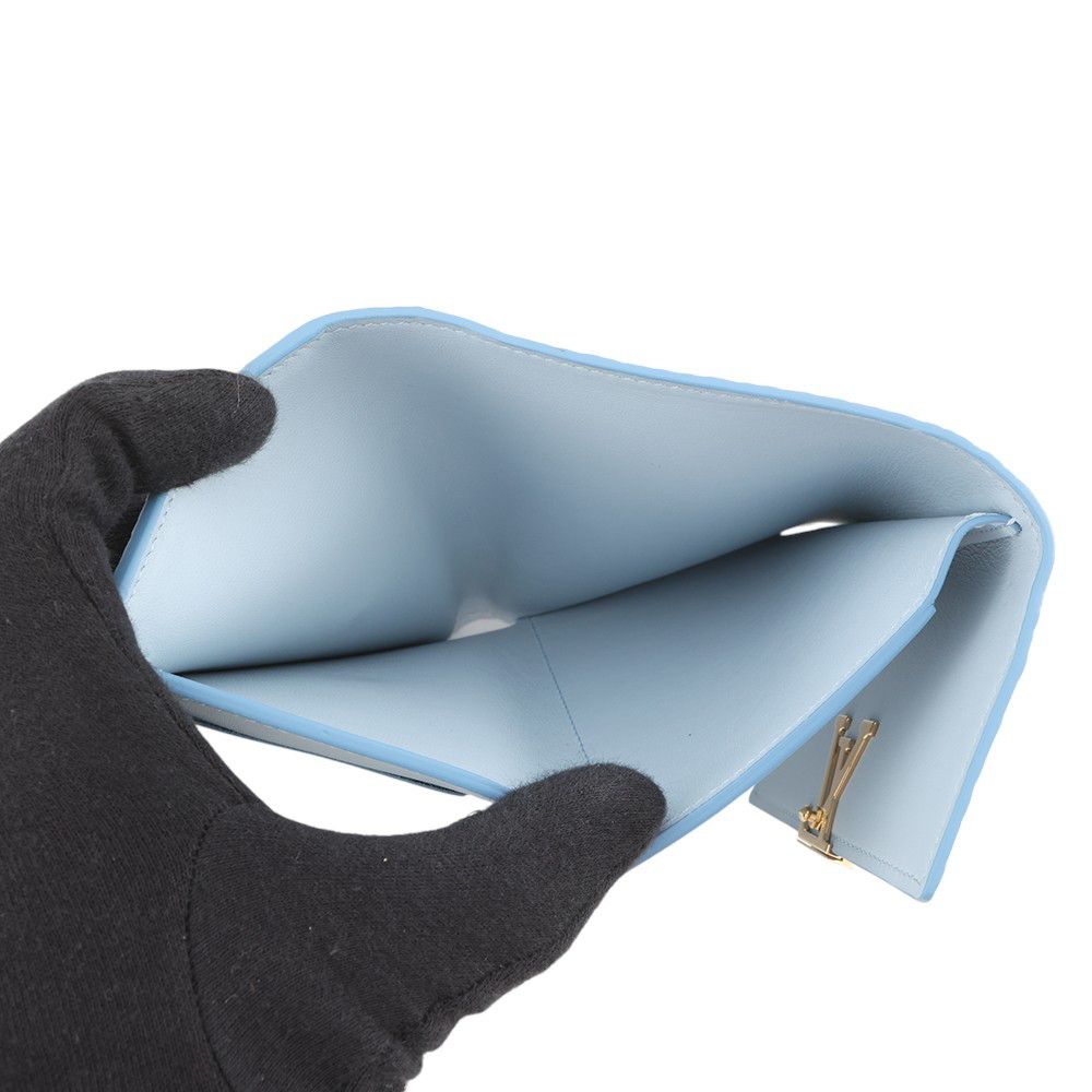 Louis Vuitton Trifold Wallet Taurillon Leather Portefeuille Capucines Compact Lilac — view 5