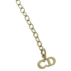 Dior Christian Padlock Necklace Pendant Chain Gold Rhinestone — view 4