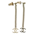 Chanel Chain Earrings CC Logo Gold — view 2