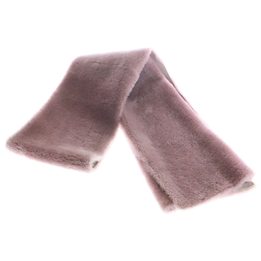 Loewe Fleece Logo Design Muffler Pink Scarf — view 2