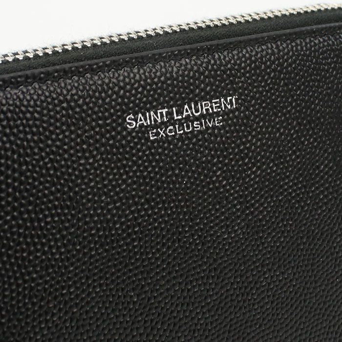 Saint Laurent Pouch Leather Black — view 6