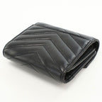 Saint Laurent Compact Trifold Wallet Cassandra Lambskin — view 2