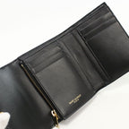 Saint Laurent Compact Trifold Wallet Cassandra Lambskin — view 3