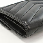 Saint Laurent Compact Trifold Wallet Cassandra Lambskin — view 6
