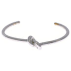 Celine Knot Bangle Bracelet Silver M — view 4