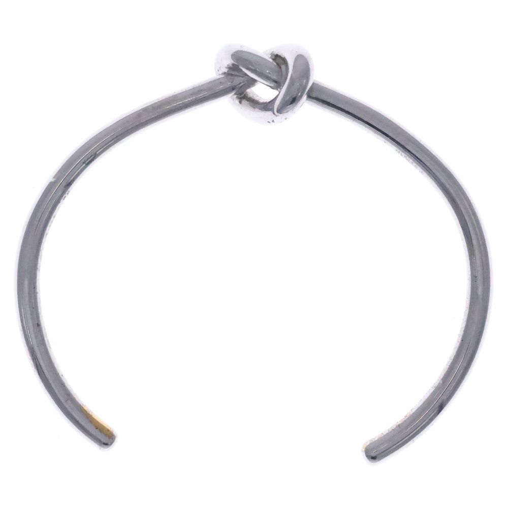 Celine Knot Bangle Bracelet Silver M — view 6
