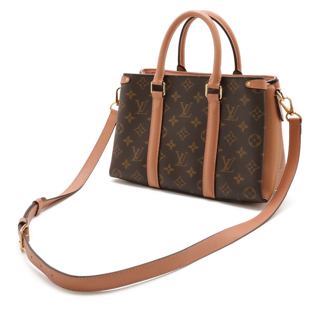 Louis Vuitton Monogram Souffle NV BB 2-Way Shoulder Bag Crossbody Peche — view 2