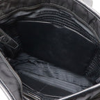 Prada Tote 2-Way Shoulder Bag Nylon Leather Nero Black Silver — view 7