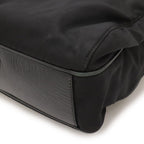 Prada Tote 2-Way Shoulder Bag Nylon Leather Nero Black Silver — view 3
