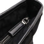 Prada Tote 2-Way Shoulder Bag Nylon Leather Nero Black Silver — view 4