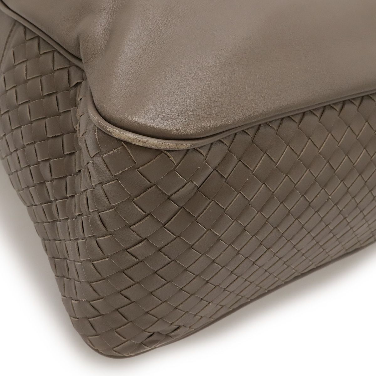 Bottega Veneta Intrecciato Business Bree Faux 2-Way Shoulder Bag Leather Grey — view 3