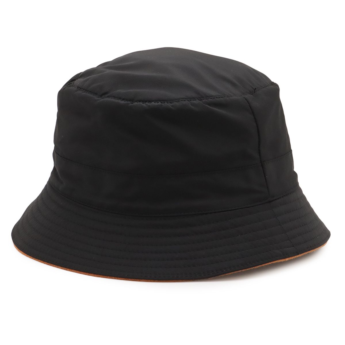 Hermes Logo Embroidery Bucket Hat 99% Nylon 1% Polyurethane 100% Cashmere — view 2