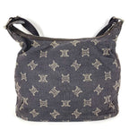 Celine Shoulder Bag Macadam Logo Denim Navy — view 2