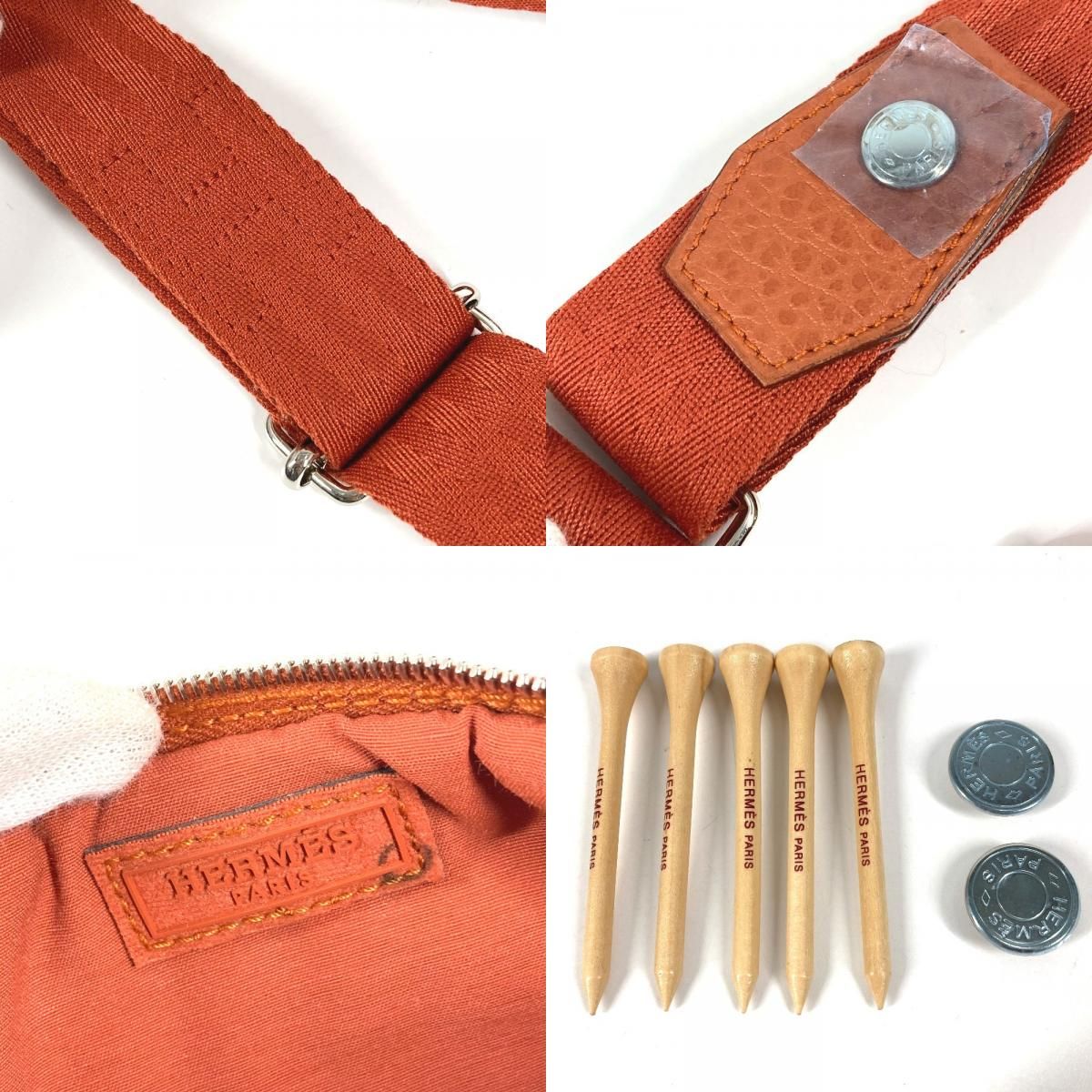 Hermes Waist Bag Bolide Ceinture Golf Cotton Orange — view 9