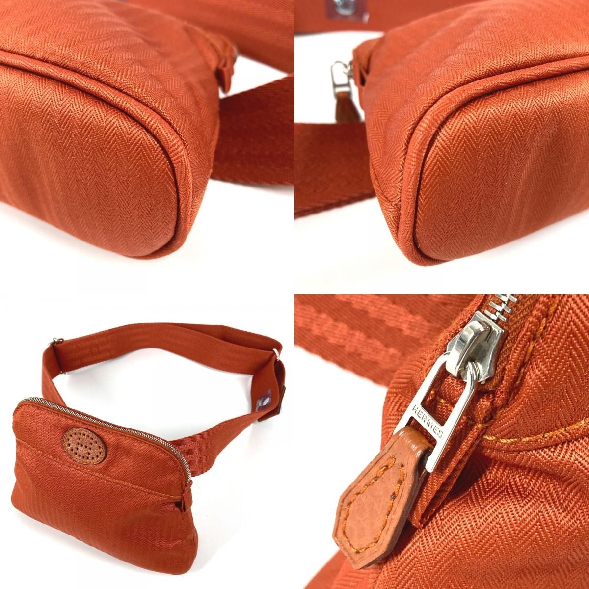 Hermes Waist Bag Bolide Ceinture Golf Cotton Orange — view 7