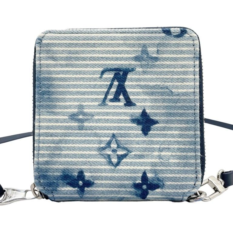 Louis Vuitton Wallet Zippy Compact Blue Monogram Water Color — view 2