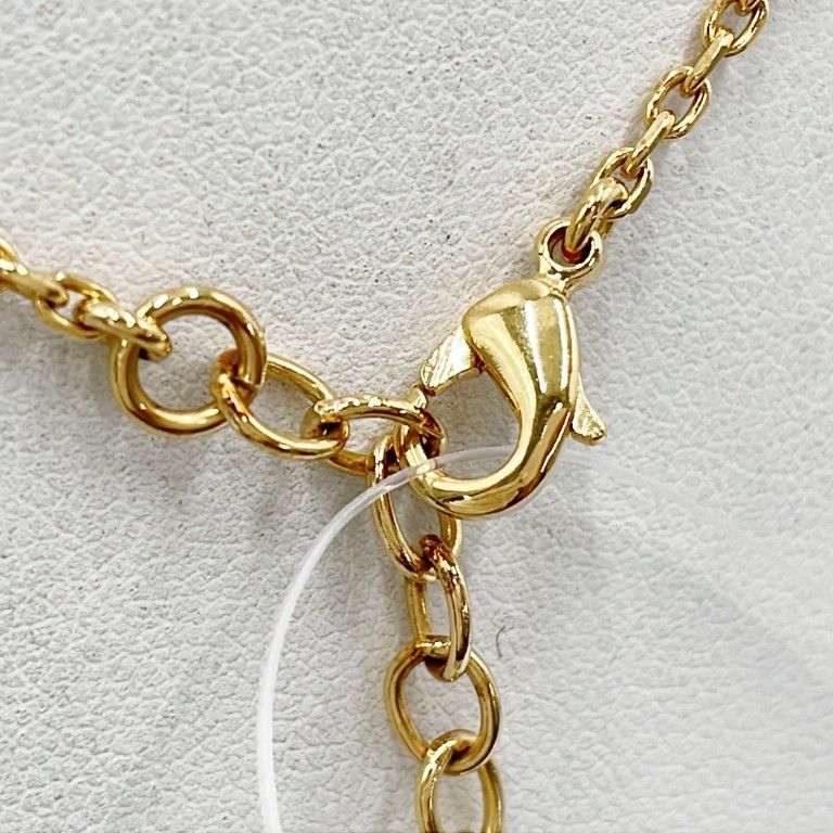Dior Christian Necklace Dioevolution Gold Metal Rhinestone Logo — view 4