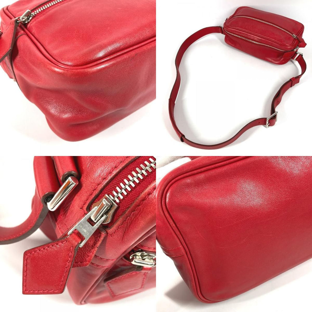 Hermes Shoulder Bag Van Quatre PM Leather Red — view 7