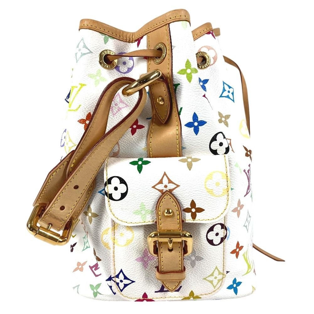 Louis Vuitton Shoulder Bag Petit Noe Monogram Multicolor Canvas Bronze — view 4