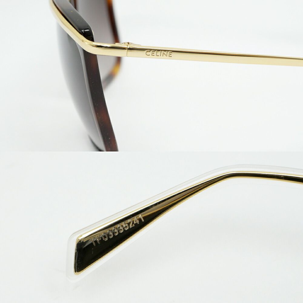 Celine Sunglasses Brown Gold Eyewear — view 8