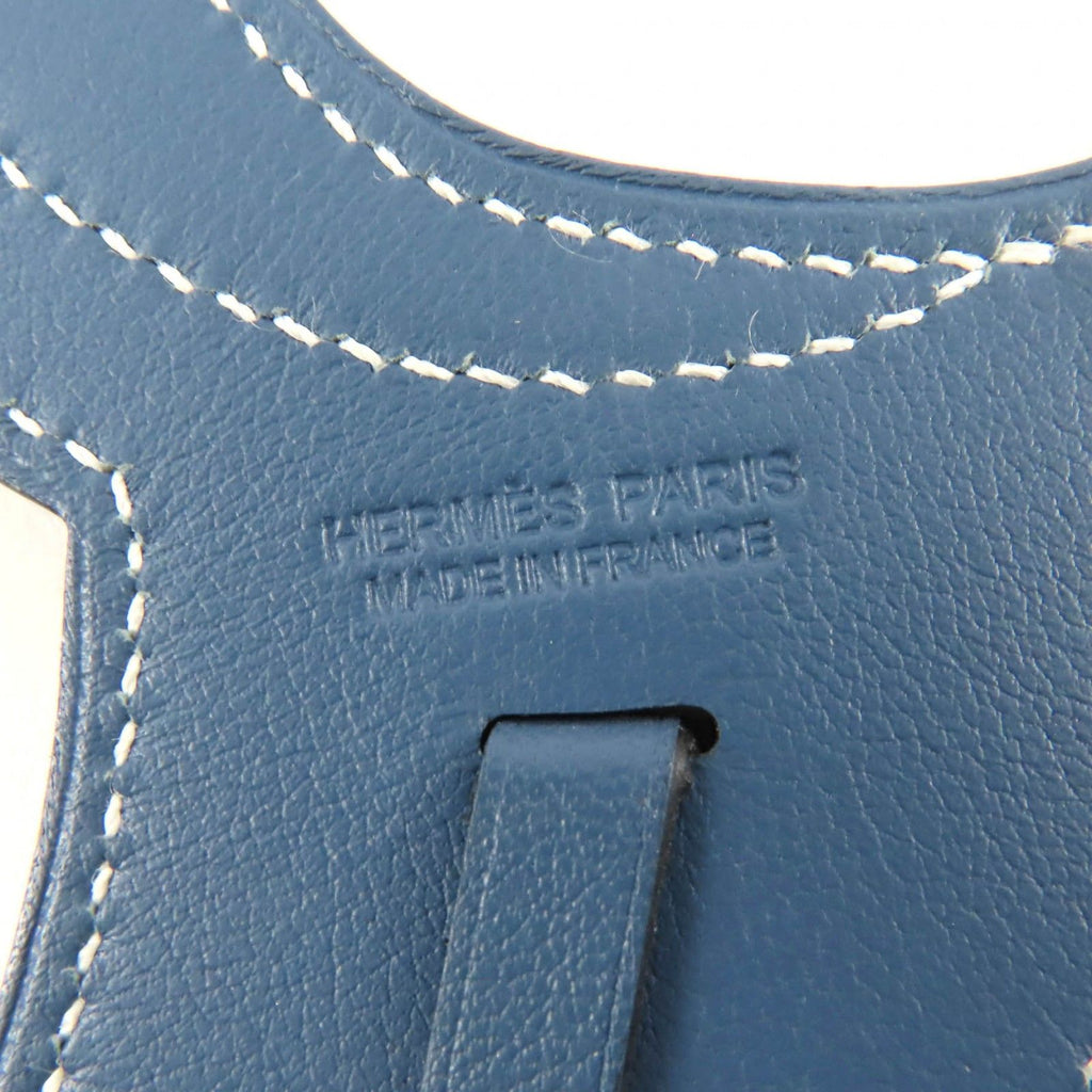 Hermes Paddock Serra Charm Veau Swift Corvere Silver Bag Made — view 6