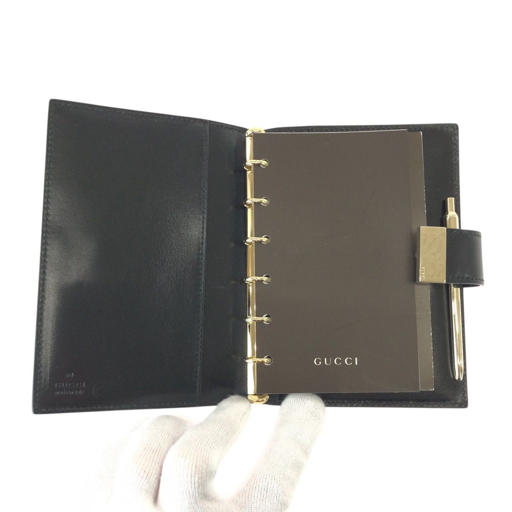 Gucci Black Silver Leather 031 Notebook Cover — view 6