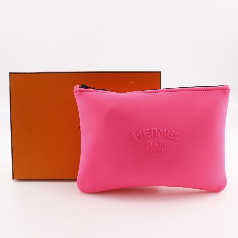 Hermes Neobain MM Polyurethane Pink Pouch — view 7