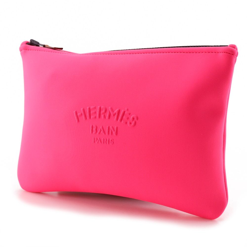 Hermes Neobain MM Polyurethane Pink Pouch — view 2
