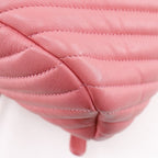Chanel Chevron Stitch Chain Backpack Lambskin Pink — view 5